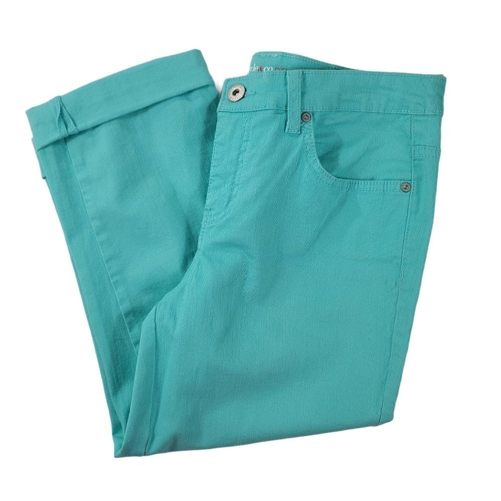 Style & Co. Denim Turquoise Capris - Picture 4 of 8